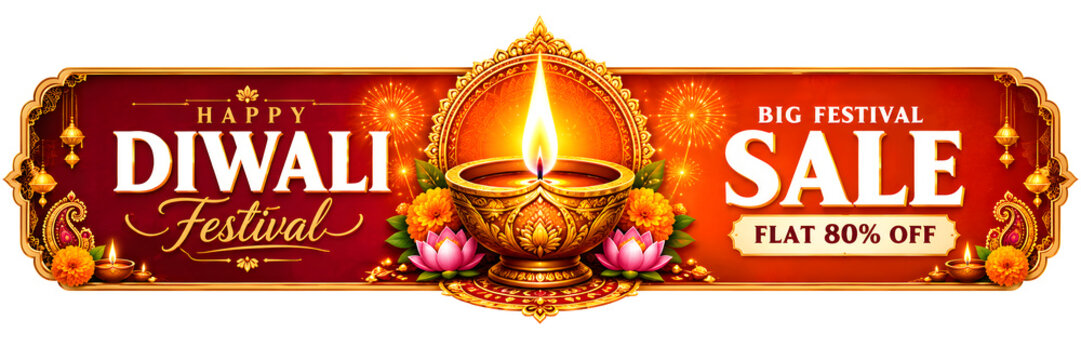 Happy Diwali modern festival banner poster border frame design concept on background.