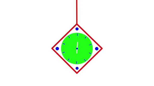 Clock spinning, watch animation on transparent background with alpha channel. fast speed with moving timer clock rotation. Analog clock spinning animation, alpha channel included. 