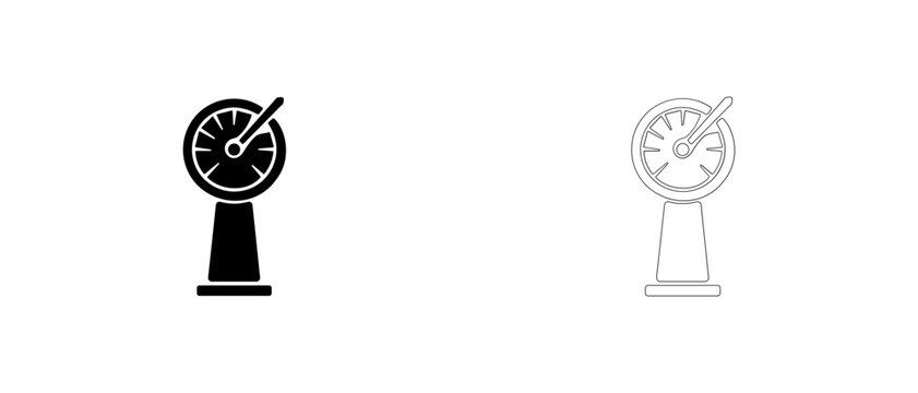 Engine order telegraph vector icon filled and outline, ship engine speed control symbol.