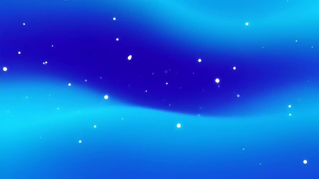 Blue abstract motion graphic with flowing waves and particles
