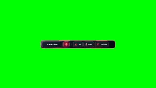 Energy Ball Subscribe CTA Button Explosion Green Screen