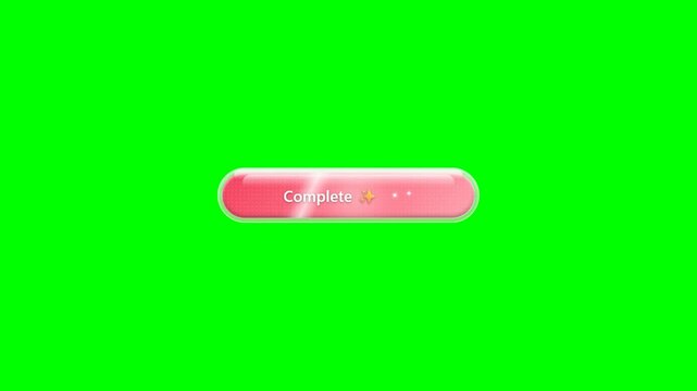 Glass AI Button Generating Status Cursor Click Green Screen