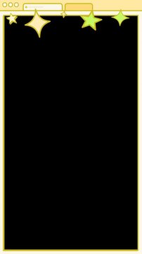 Looping Vertical Web Browser Ui Frame Overlay with Stars