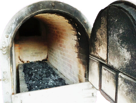 Thai crematorium furnace Meru inside Buddhist temple
