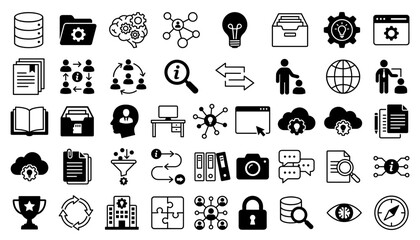 knowledge management information sharing learning and organizational intelligence concept. © MDMOHOSIN