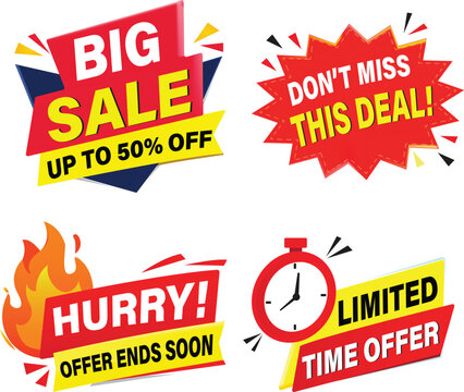 Big Sale Don't Miss This Deal Hurry Offer End soon Limited Time Offer shape desing 