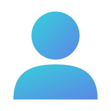 User account avatar light blue gradient icon symbol for profile identity