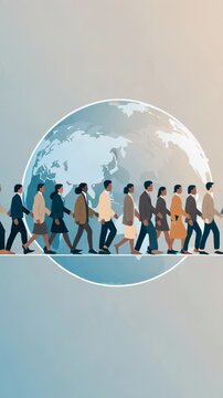 Banner poster International migrants Day refugee from conflict zone and poor countries AI Generative