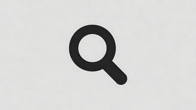Simple search magnifying glass user interface symbol 