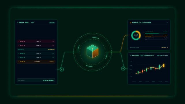 Algorithmic Trading Dashboard with Order Book and Candlestick Chart