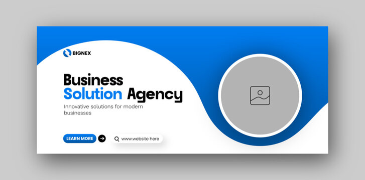 Corporate business digital marketing social media facebook cover web banner design template