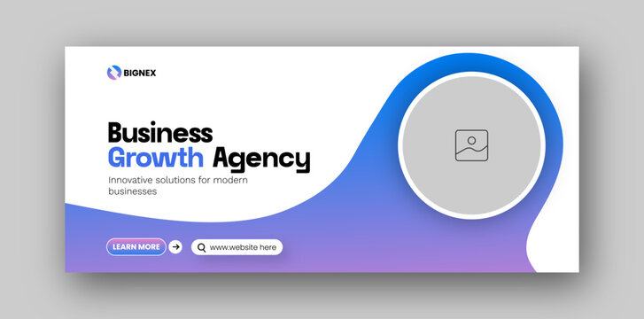 Corporate business digital marketing social media facebook cover web banner design template