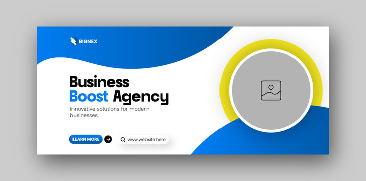Corporate business digital marketing social media facebook cover web banner design template
