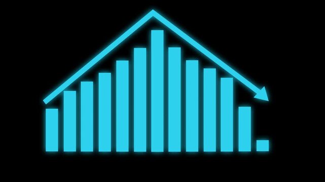 Revenue Performance Graph Animation with Positive Financial Trend
