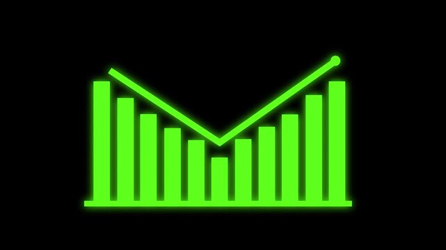 Professional Business Growth Chart Animation with KPI Analytics