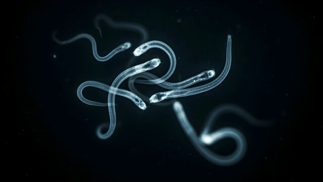 Close-up of Moraxella Bacteria Under Microscope Showing Cell Structure