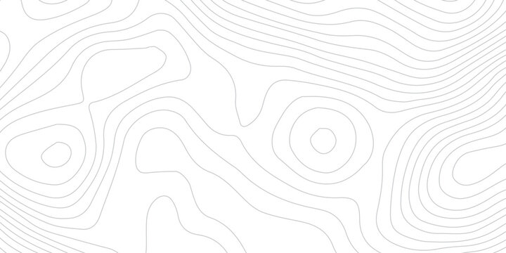Clean Geographic Topography Background with Soft White Wave Reliefs, Curved Contour Lines, and Minimal Vector Map Design