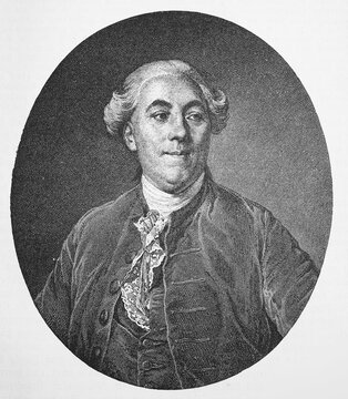Jacques Necker, 30 September 1732, 9 April 1804, was a Geneva banker and finance minister under Louis XVI, Historical, digitally restored reproduction of a 19th century original
