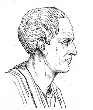 Marcus Tullius Cicero, 106 BC 43 BC Roman philosopher, politician, jurist, orator, political theorist, consul, the History of Ancient Rome, Roman Empire, Italy, digitally restored reproduction from a 19th century original