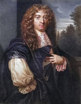 John Maitland, 1st Duke and 2nd Earl of Lauderdale, 3rd Lord Thirlestane, 1616-1682, Scottish politician and leader of the Cabal Ministry, notorious for his repressive rule in Scotland. From the book Lodges British Portraits, published in 1823, Historical, digitally restored reproduction from a 19th century original, Record date not stated