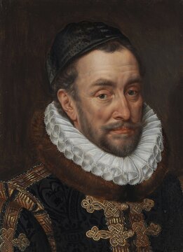 William I (24 April 1533) (10. July 1584), Prince of Orange, Count of Nassau-Dillenburg, called William the Silent, popularly William of Orange, a Dutch statesman and general, painting by Adriaen Thomasz Key, c. 1579, William I (24 April 1533) (10 July 1584), Prince of Orange, Count of Nassau-Dillenburg, called William the Silent, popularly William of Orange, a Dutch statesman and general, painting by Adriaen Thomasz Key, c. 1579