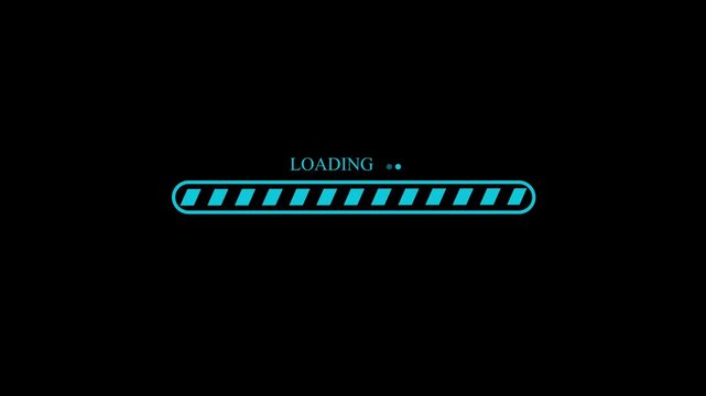 User Interface Loading Bar Animation with Dynamic Waiting Progress Effect
