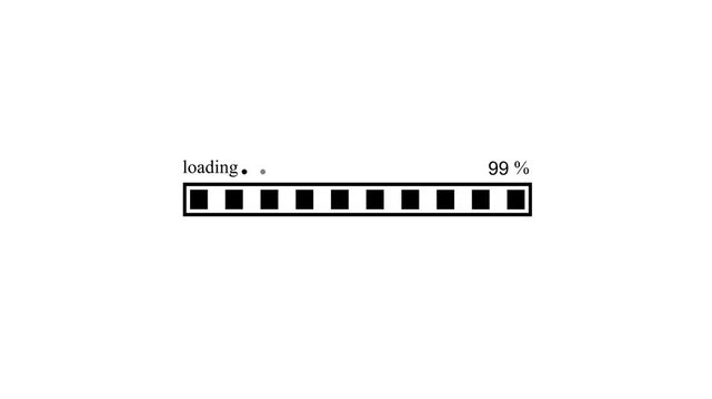 Animated Waiting Status Bar with Smooth Progress Loading Visualization