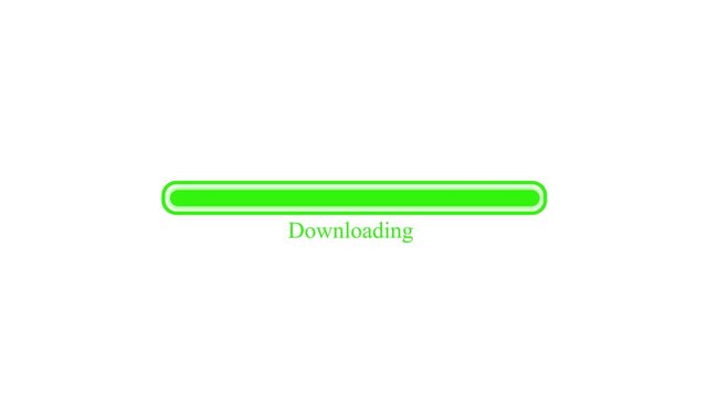 Downloading Loading Progress Bar Animation with Smooth Waiting Transition