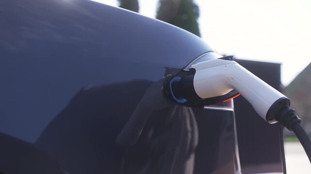 Eco electric car representing sustainable green mobility