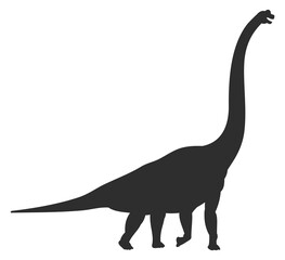 A large dinosaur is walking across a white background © MicroOne