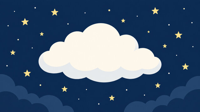 Illustration d'un nuage et d'&eacute;toiles symbolisant le sommeil