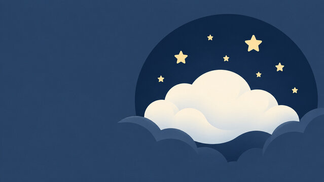 Illustration d'un nuage et d'&eacute;toiles symbolisant le sommeil