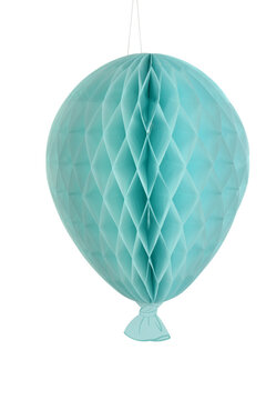blue paper balloon on white