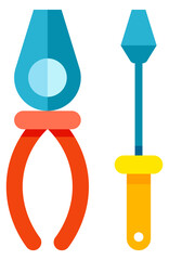 A pair of pliers and a wrench are shown side by side © MicroOne