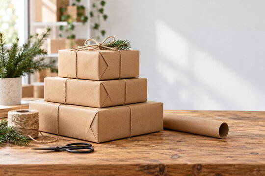 Plain Gift Parcels Ready for Shipping