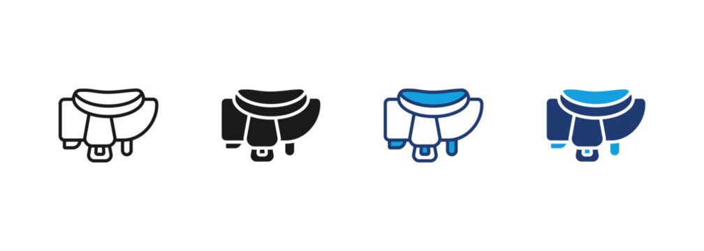 saddle Icon Set Multiple Style Collection