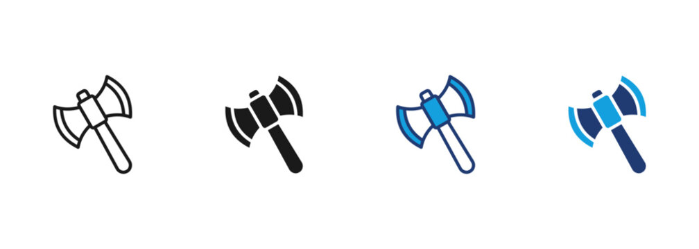 axe Icon Set Multiple Style Collection