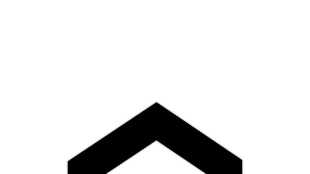 Abstract chevron pattern motion background, seamless black and white geometric v-shape animation loop for modern projects