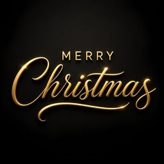 Obraz premium Holiday Christmas lettering. Vector 3d illustration of realistic golden sign. Calligraphic banner design. Winter festive event. Merry Christmas.