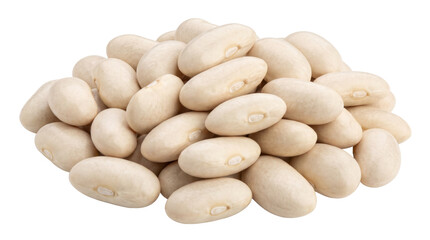 Obraz premium Heap of Dried White Cannellini Beans