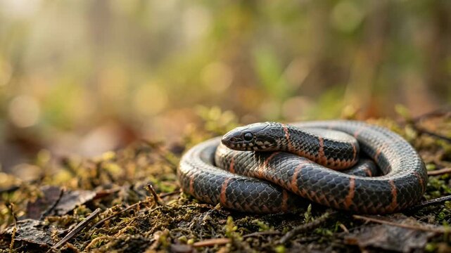 pipe snake close up at morning light in western ghats india video
