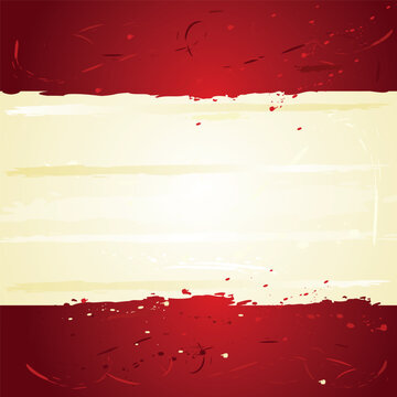 Abstract Christmas Background with Red Grunge Borders and Cream Center Copy Space for Holiday Greeting Cards