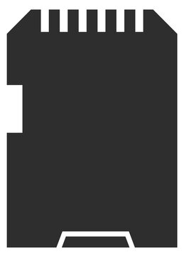 Memory card black icon. Micro sd storage