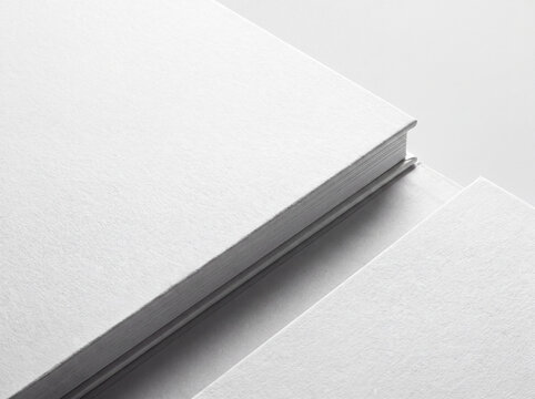 White Book and Folder Detail Mockup for Cover and Print Design