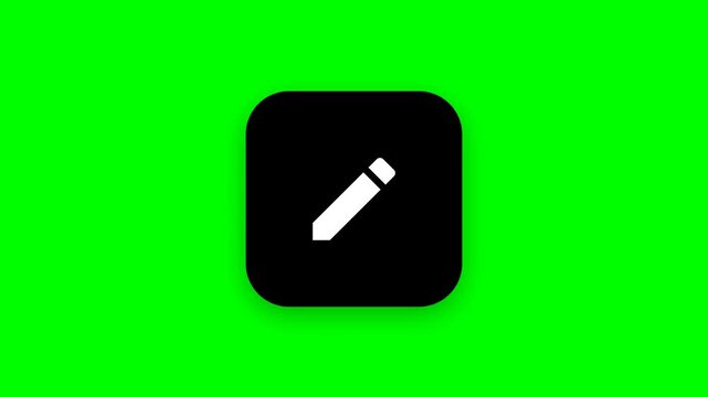Pencil edit icons appearing on green screen background