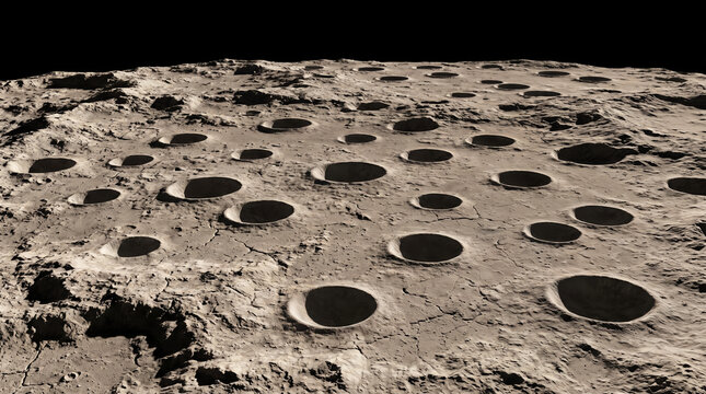 Mysterious Identical Craters Across Alien Moon Surface