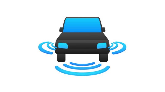 Autonomous car animation using sensors for navigation