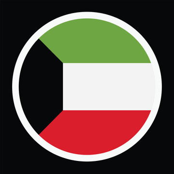 Kuwait Flag Circle Icon