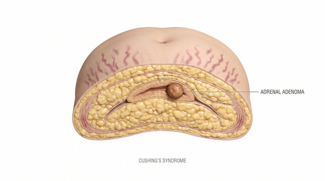 Cushing's Syndrome and Adrenal Adenoma Medical Anatomy