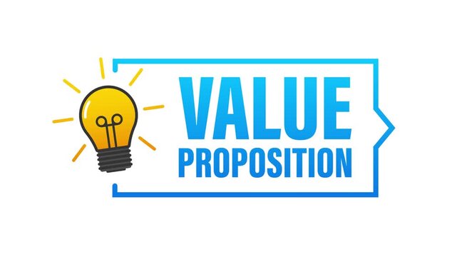 Value proposition banner animation with light bulb